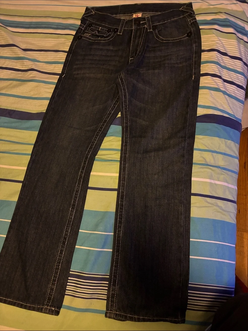 True Religion Men’s Dark Indigo Bootcut Jeans